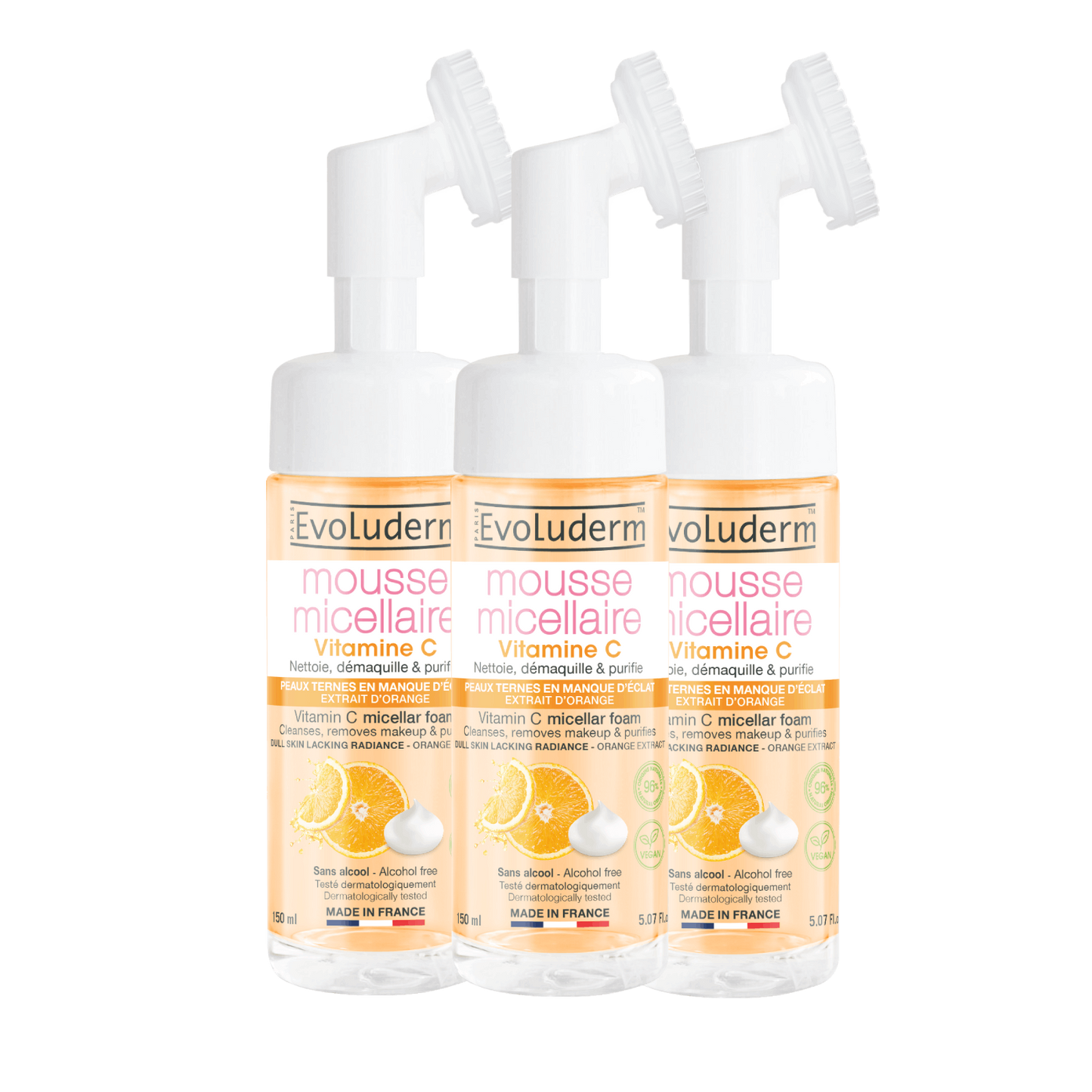 Lot de 3 Mousse Micellaire Vitamine C