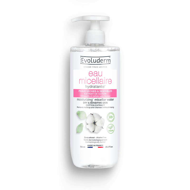 Eau micellaire coton peaux sensibles 750ml
