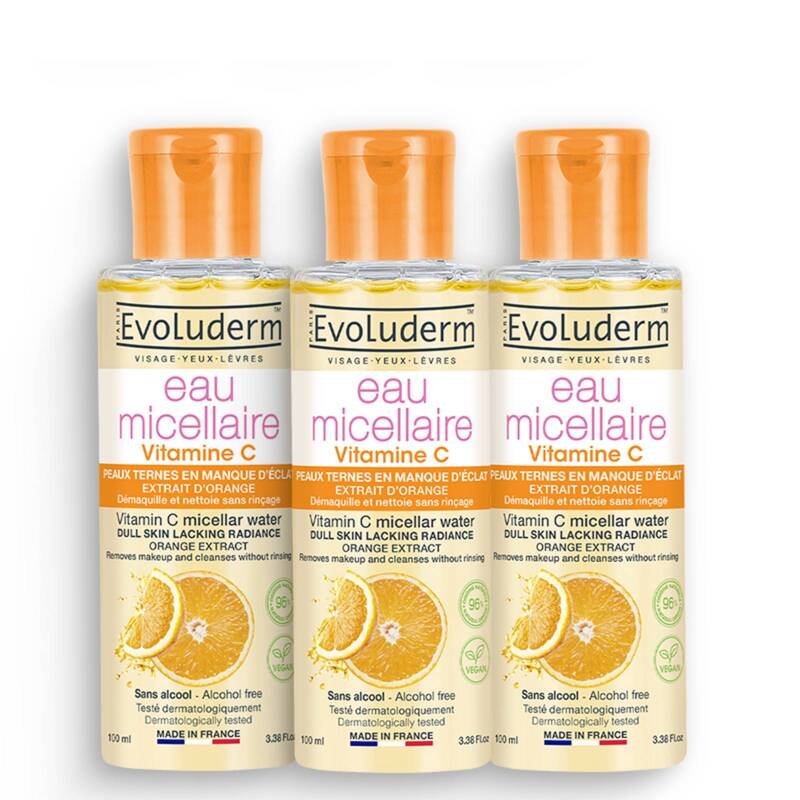 Lot de 3 Eaux Micellaire Démaquillante Vitamine C