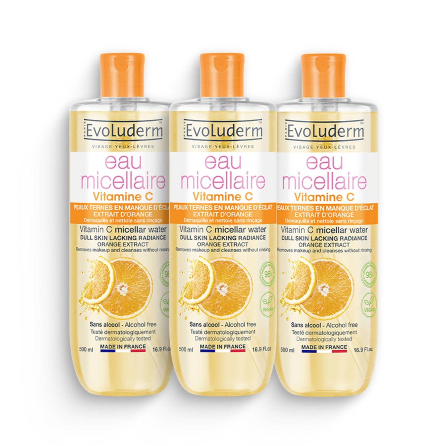 Lot de 3 Eaux Micellaires Vitamine C 500ml