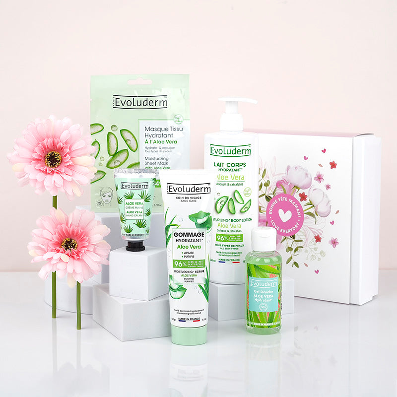 100% Aloe Vera Face & Body Box + Free Shower Flower