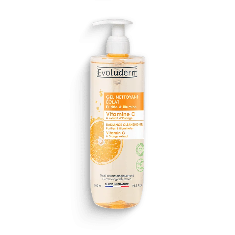 Gel Nettoyant Visage Evoluderm à La Vitamine C - Purifie Et Illumine Le Teint - Neuf Sous Emballage