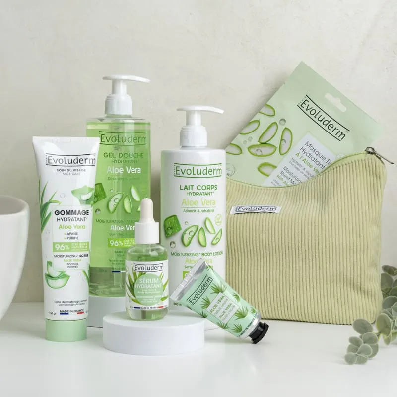 100% Aloe Vera Hydration Routine + Free Case  Evoluderm