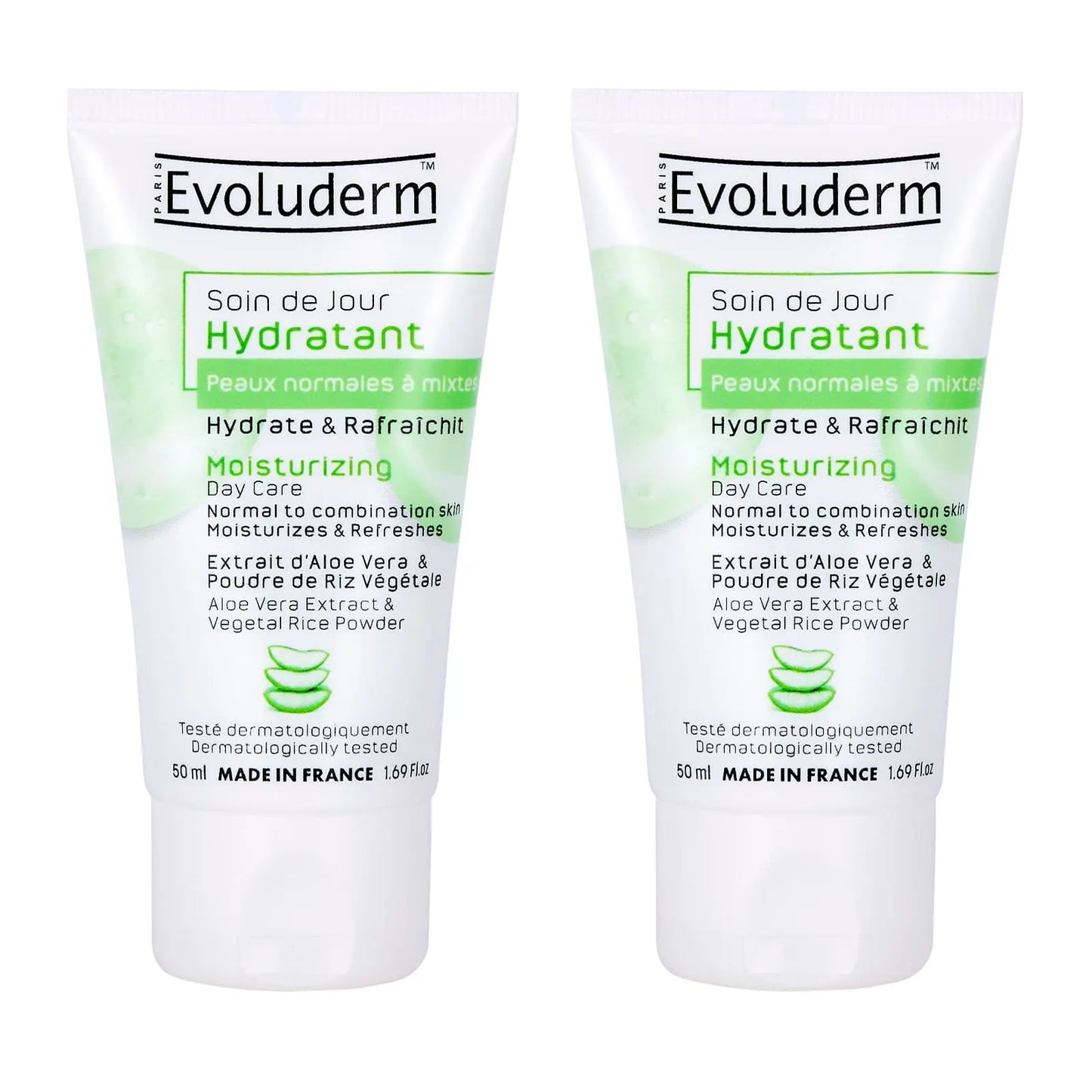 Lot de 2 Soins de Jour Hydratant Peaux Normales à Mixtes