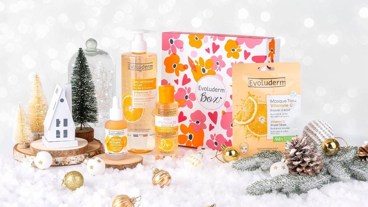 Coffret Evoluderm 100% Carotte - Lait, Masque, Gommage, Huile - Soin éclaircissant Visage & Corps