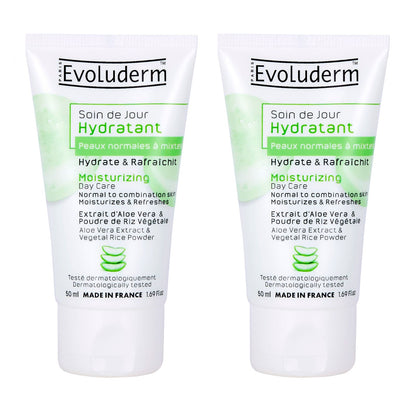 Lot de 2 Soins de Jour Hydratant Peaux Normales à Mixtes