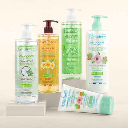 Offre découverte : 4 Gels Douche + Gommage Corps Offert