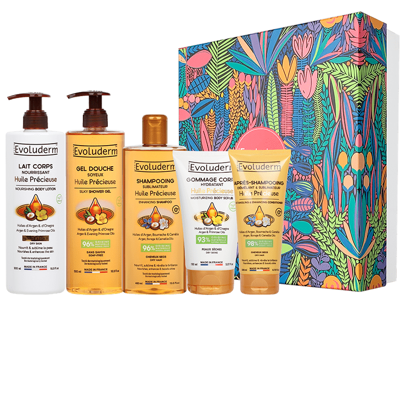 Coffret Soyeux Corps & Cheveux Huile Précieuse + Chouchou Offert