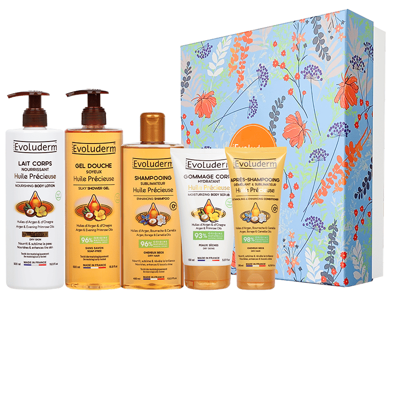 Coffret Soyeux Corps & Cheveux Huile Précieuse + Chouchou Offert