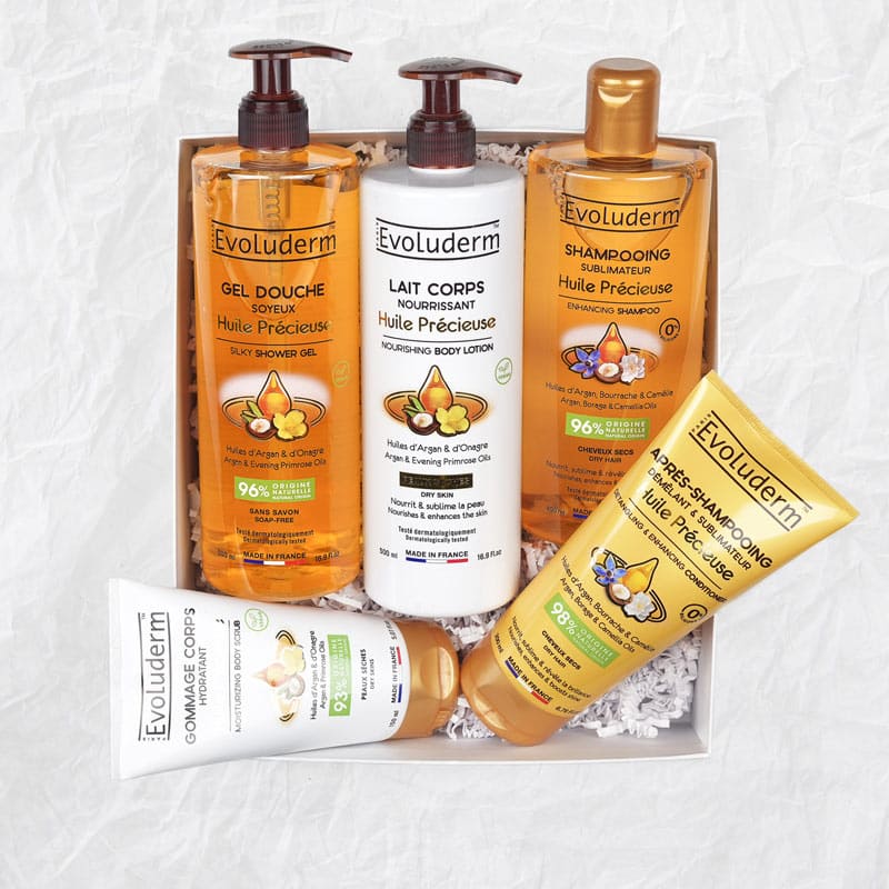 Silky Body & Hair Gift Set Huile Précieuse + Free Scrunchie