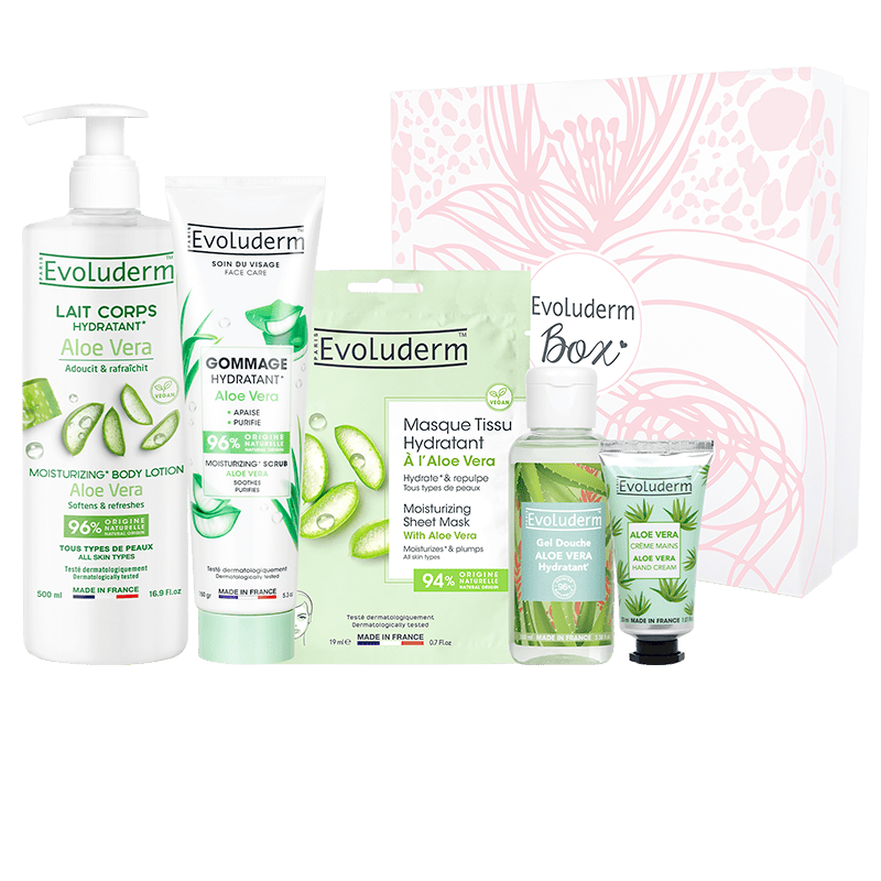 100% Aloe Vera Face & Body Box + Free Shower Flower