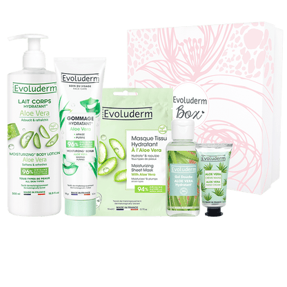 100% Aloe Vera Face & Body Box + Free Shower Flower