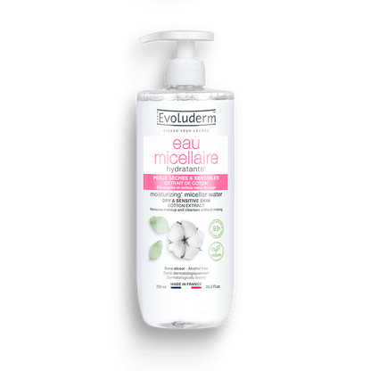 Eau micellaire coton peaux sensibles 750ml 