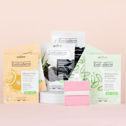 Kit 6 Sheet Masks + Free Reusable Cotton 