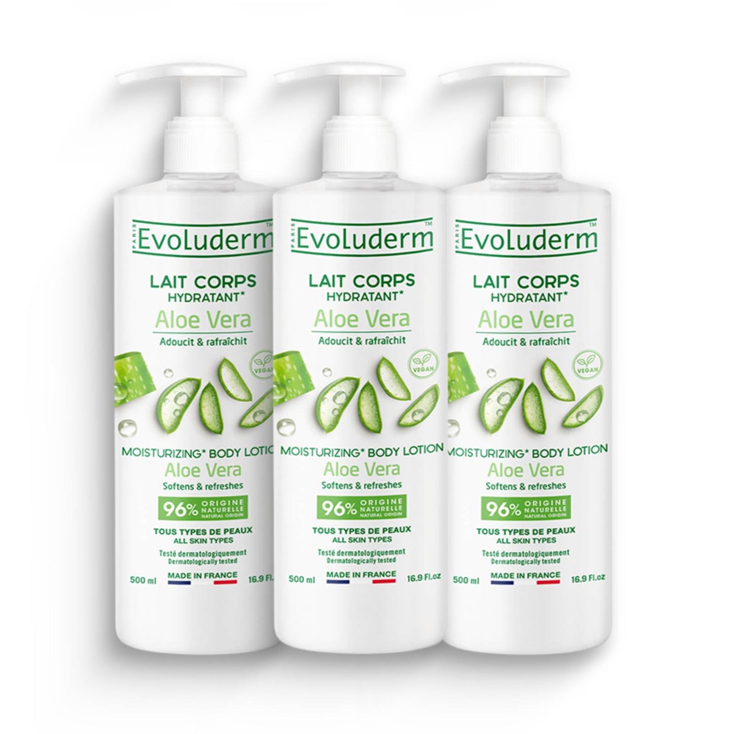 3er Pack Feuchtigkeitsspendende Aloe Vera Körperlotion