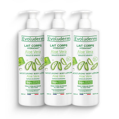 3er Pack Feuchtigkeitsspendende Aloe Vera Körperlotion