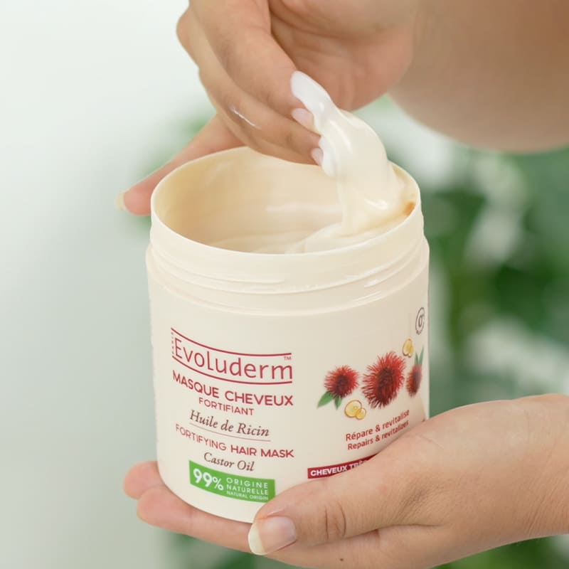 Routine Cheveux Huile de Ricin + Brosse à Cheveux Offerte