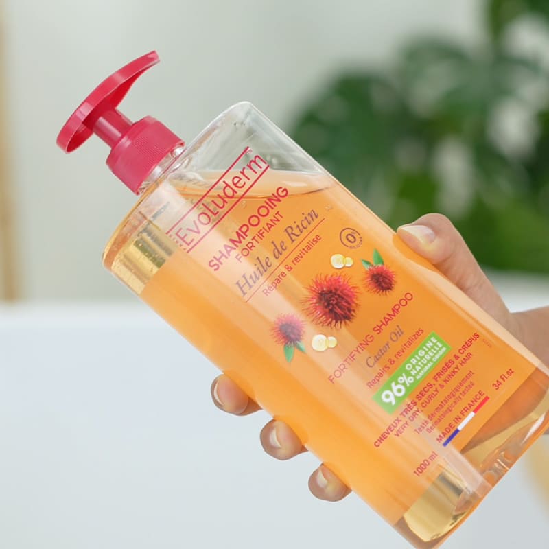 Routine Cheveux Huile de Ricin + Brosse à Cheveux Offerte