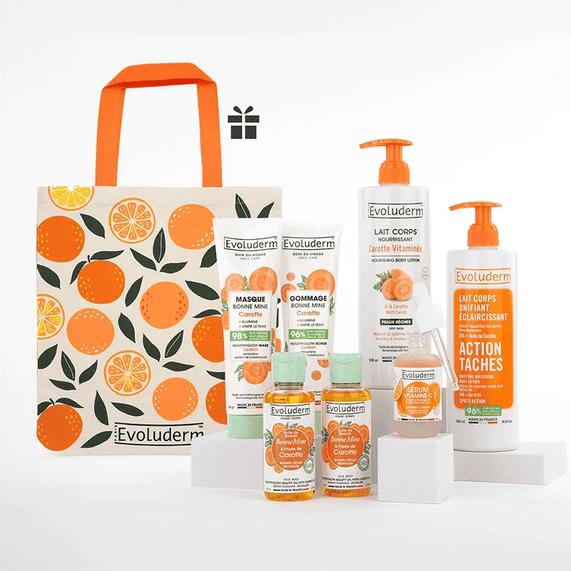 Routine Éclat Visage & Corps 7 produits  + un Tote Bag Offert