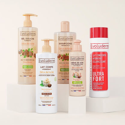 Routine Soin Corps & Cheveux au Karité + Lait Eclaircissant
