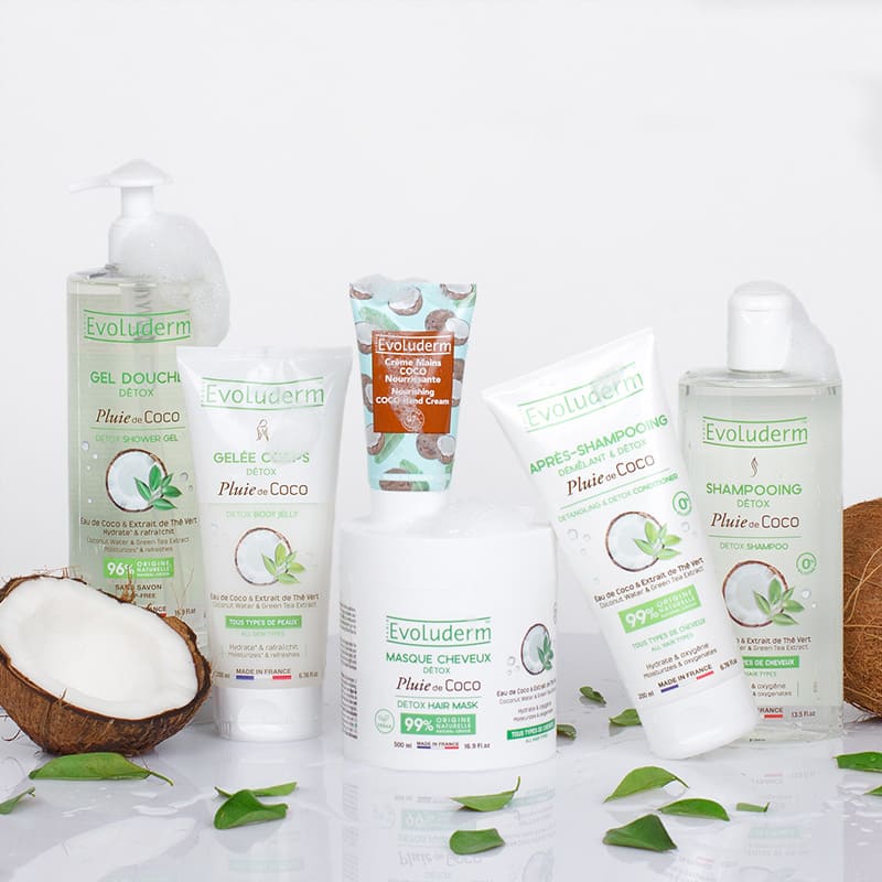 Routine Détox Corps et Cheveux Pluie de Coco + Crème Mains OFFERTE
