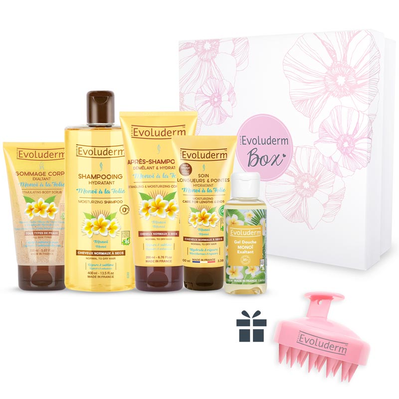 Coffret Idyllique Corps & Cheveux Monoï à la Folie + Brosse Cheveux Offerte