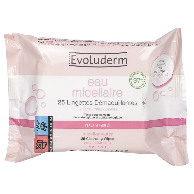25 Lingettes Démaquillantes Eau Micellaire