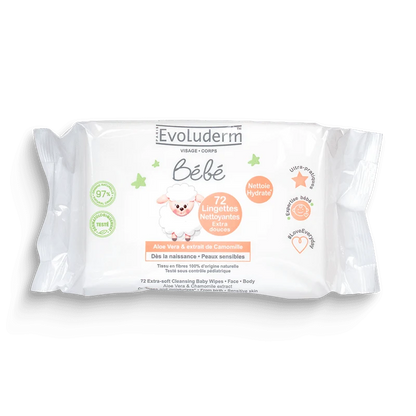 72 Lingettes Bébé Nettoyantes Extra-Douces
