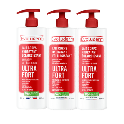 Lot de 3 Lait Concentré Hydratant Éclaircissant Ultra Fort