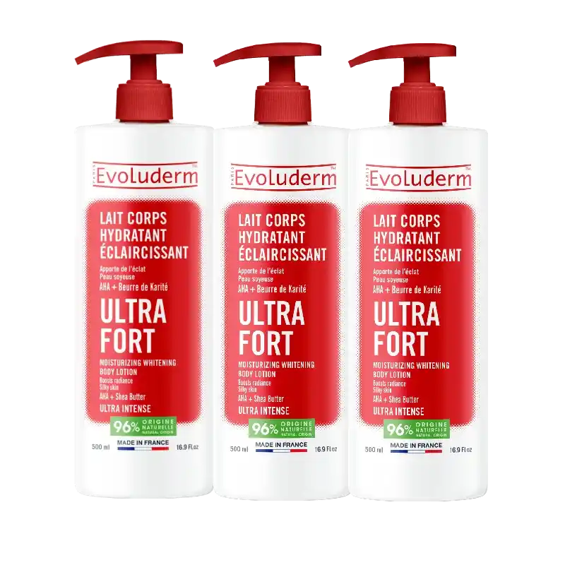 Lot de 3 Lait Concentré Hydratant Éclaircissant Ultra Fort
