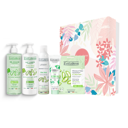100% Aloe Vera Face & Body Box + Free Shower Flower
