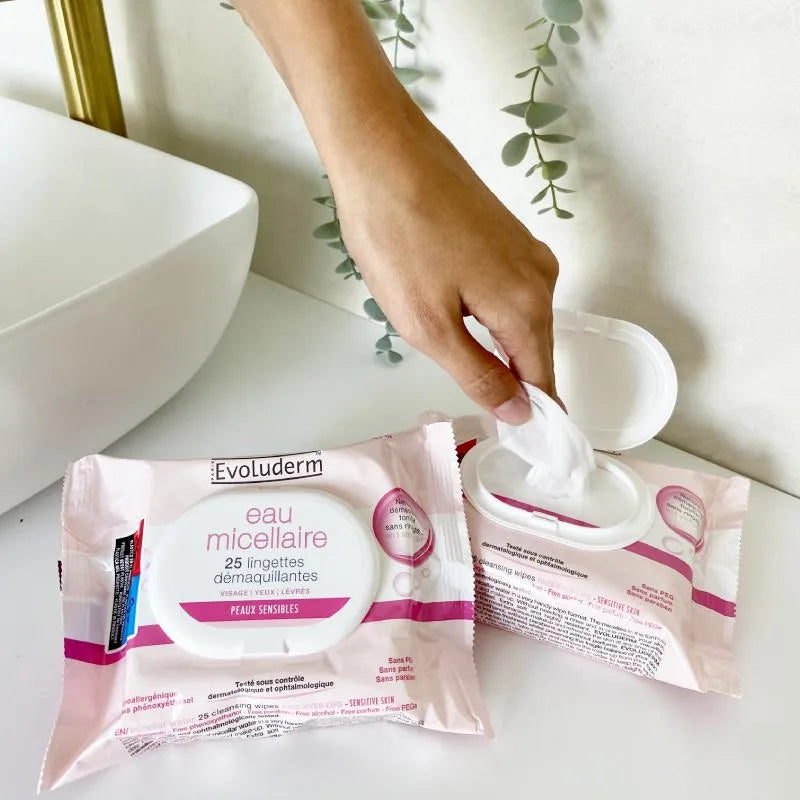 25 Lingettes Démaquillantes Eau Micellaire