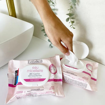 25 Lingettes Démaquillantes Eau Micellaire