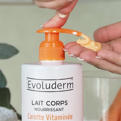 Mise en avant de la texture du Lait corps Carotte