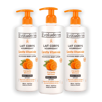 Lot de 3 Laits Corps Nourrissant Carotte Vitaminée