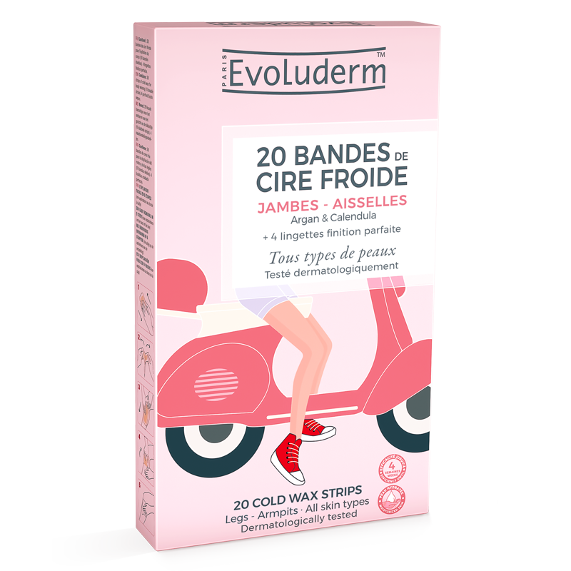 20 Bandes Dépilatoires de Cire Froide - Jambes & Aisselles