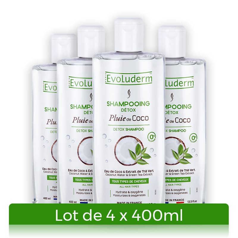 Set of 4 Pluie de Coco Detox Shampoos